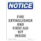 Signmission OSHA Notice, 7" Height, Fire Extinguisher And First Aid Sign, 7" X 5", Portrait OS-NS-D-57-V-12594 - alternate 1